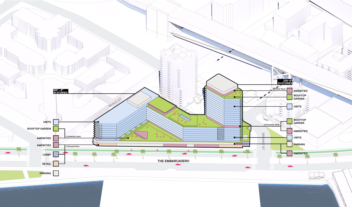 555 Beale Street, illustration by Grimshaw & Perry Architects