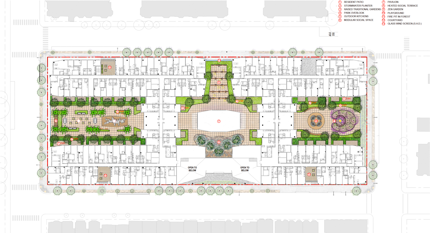 850 La Playa Street, illustration by Miller Company