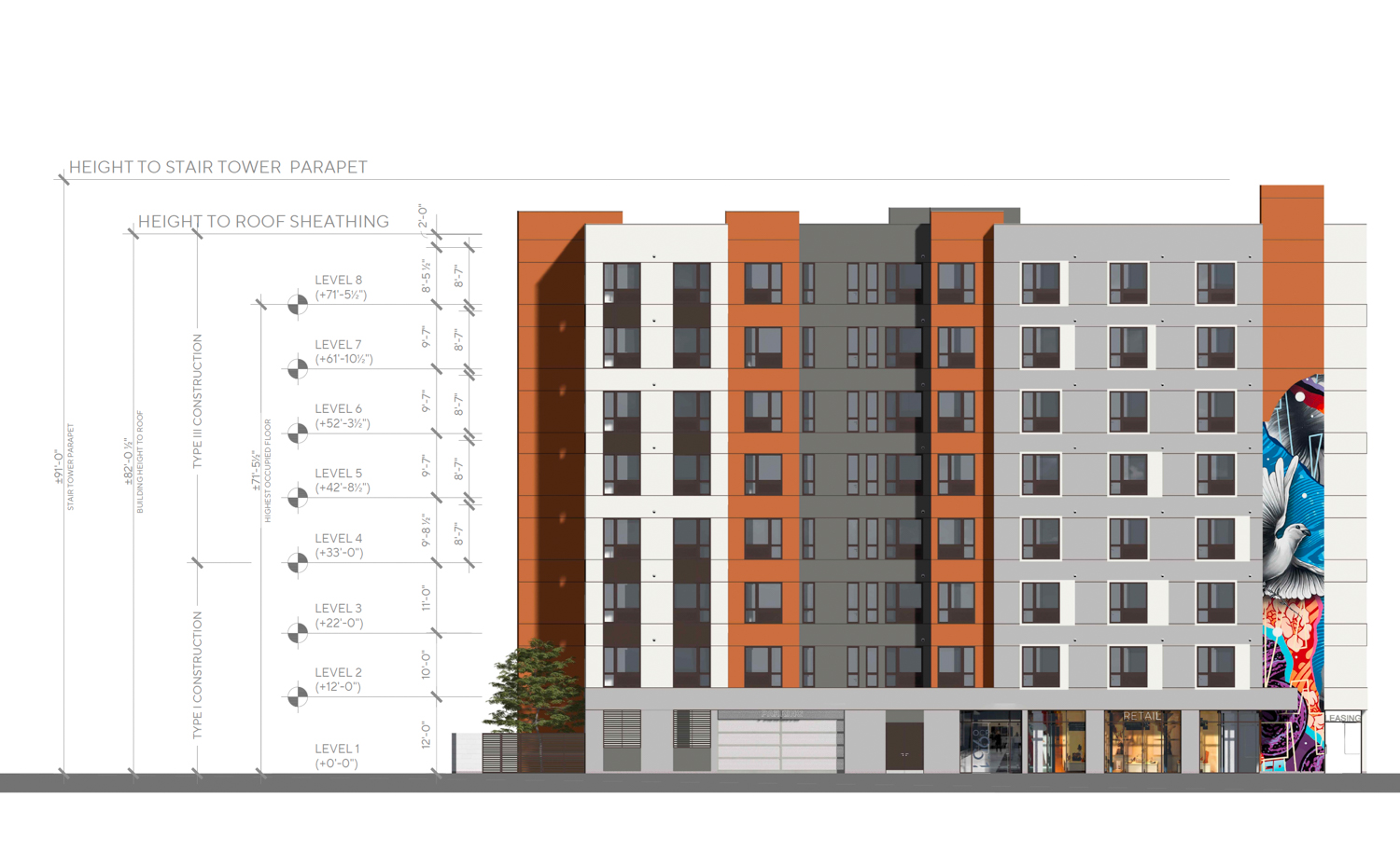 951 Old County Road vertical cross-section, illustration by AO