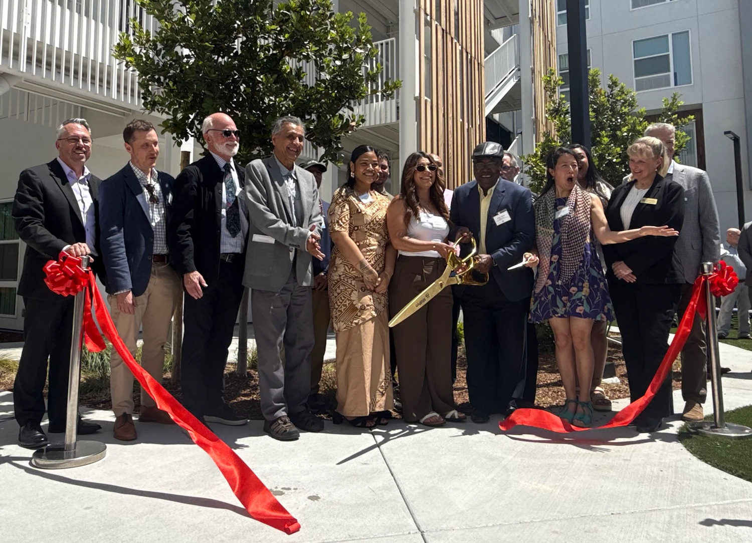 Colibri Commons ribbon cutting, image courtesy of MidPen Housing