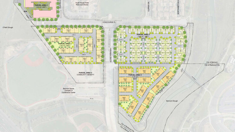 Island Parkway site plan, illustration by KTGY