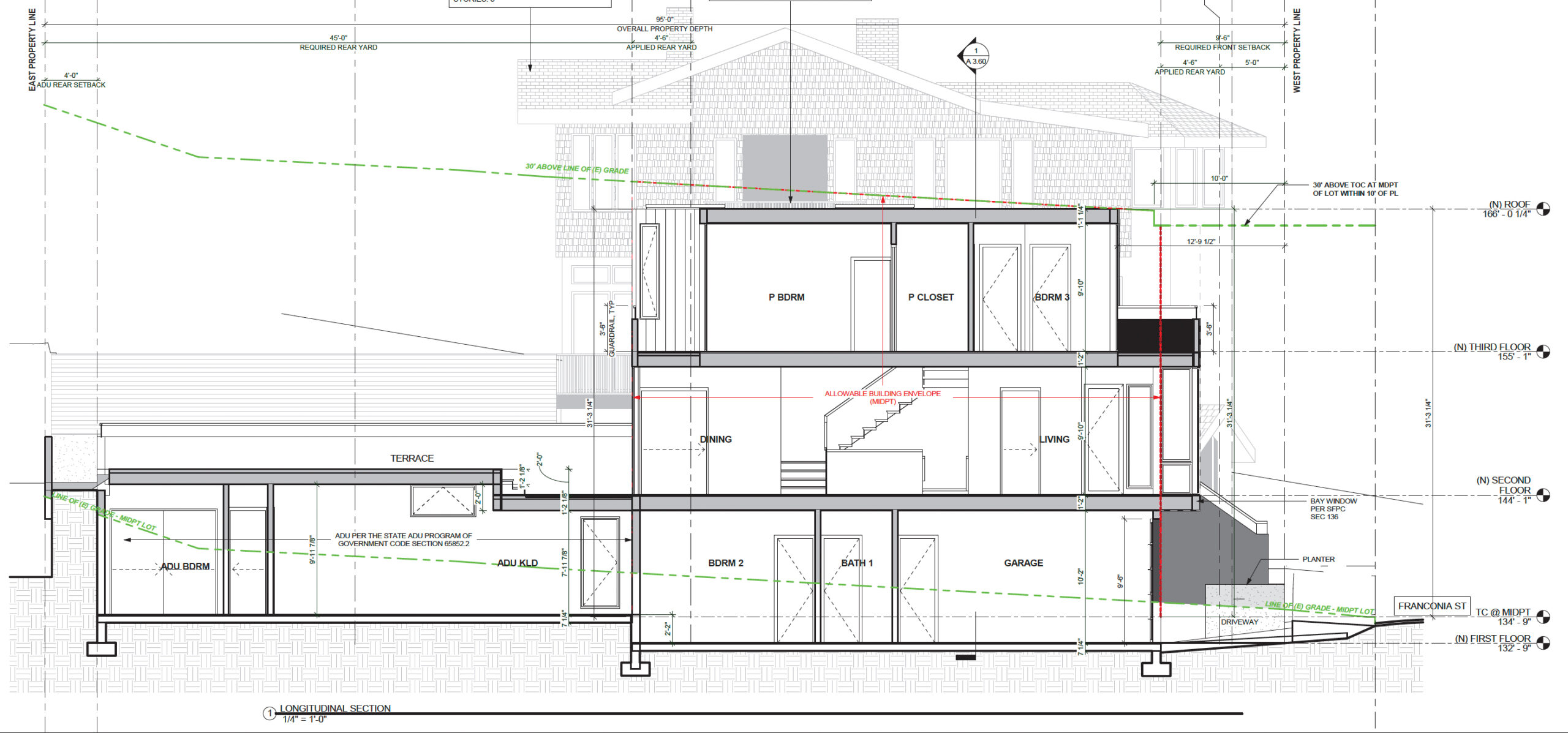 107 Franconia Street vertical cross section, illustration by Winder Gibson Architects