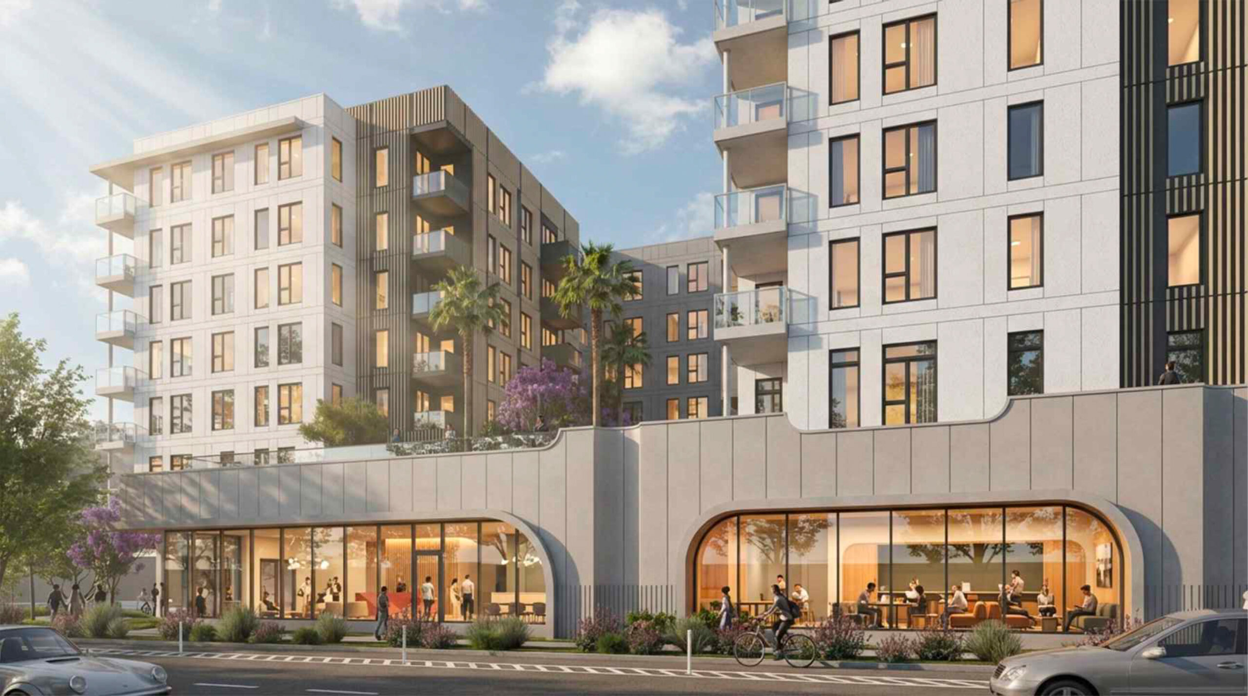 1215 Bordeaux Drive sidewalk view, rendering by KTGY