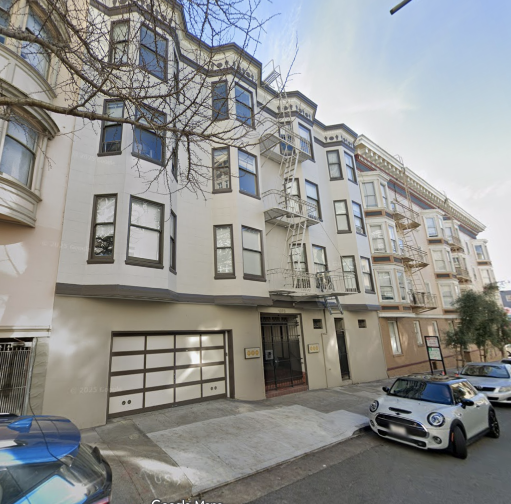 1373 Clay Street Current Building, image via Google Street View