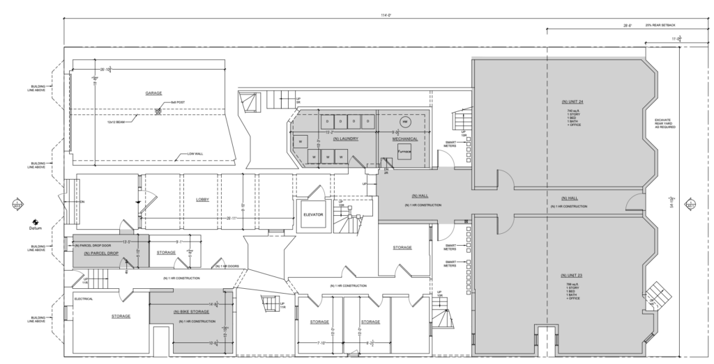 1373 Clay Street First Floor Plan, image by Geiszler Architects