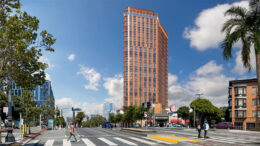 1965 Market Street corner view looking east, rendering by RG Architecture