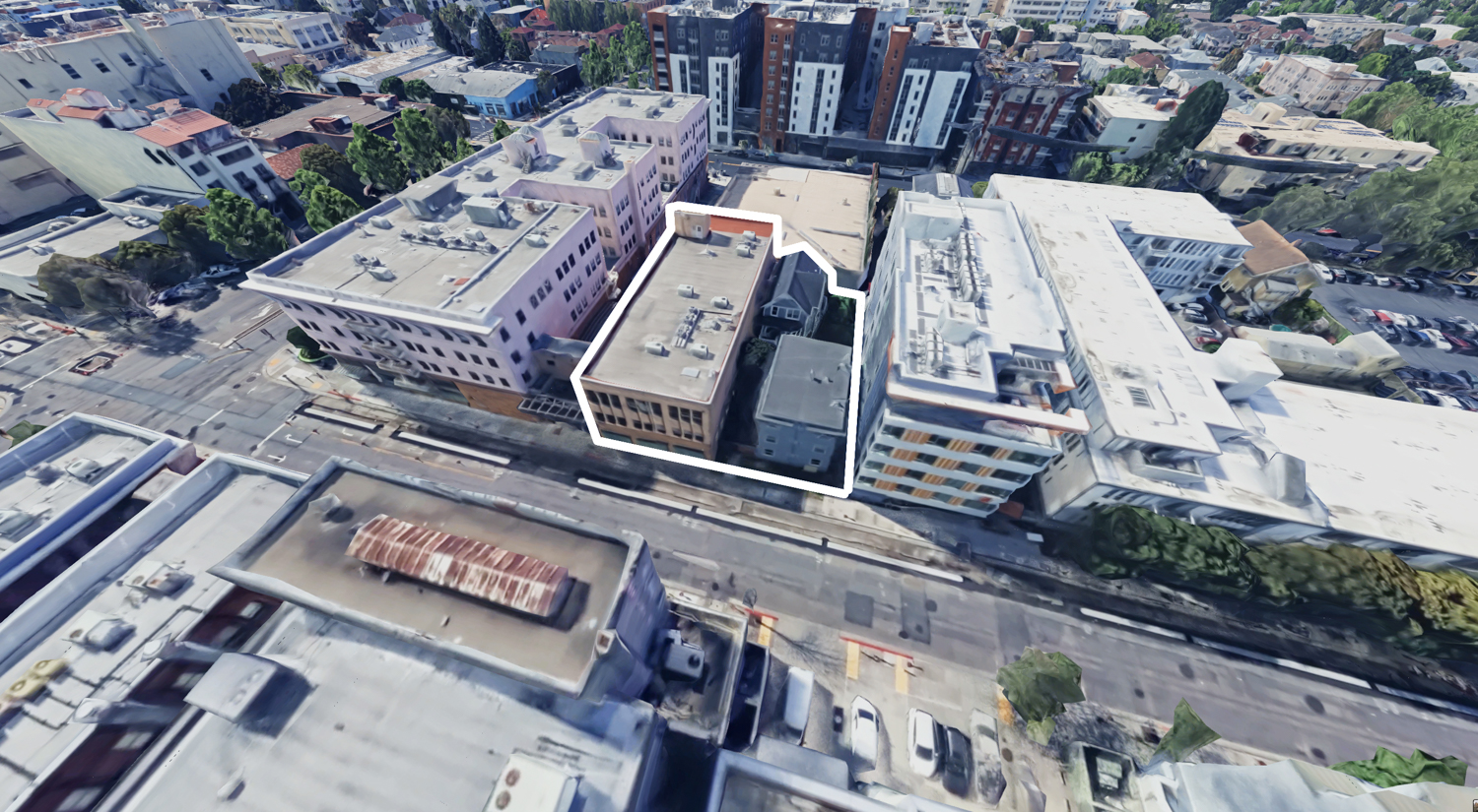 2036 Bancroft Way, image via Google Satellite