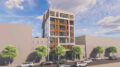 2051 Market Street establishing view, rendering by Winder Gibson Architects