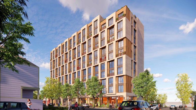 2920 Shattuck Avenue establishing view, rendering by SDT Architects
