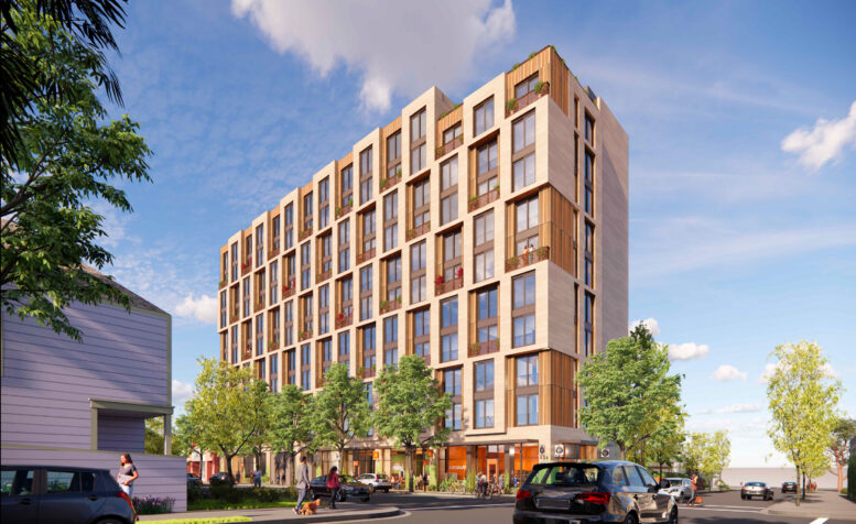 2920 Shattuck Avenue establishing view, rendering by SDT Architects
