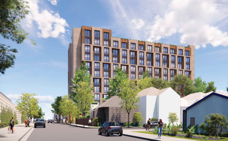 2920 Shattuck Avenue pedestrian view, rendering by SDT Architects