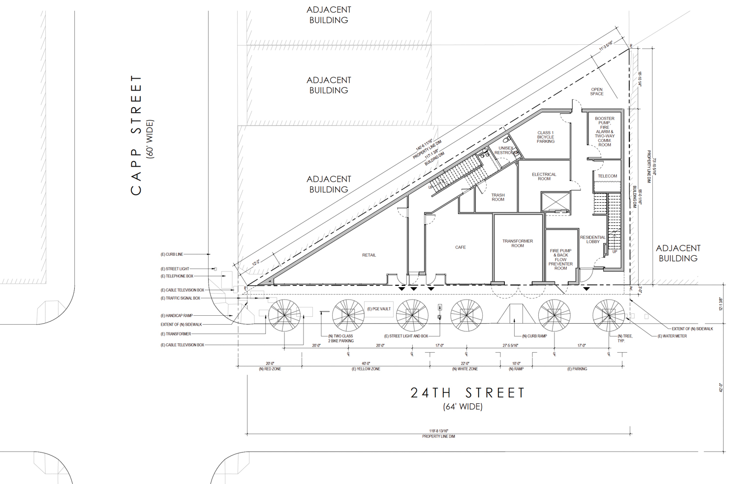 3230 24th Street, site plan by Wong Logan Architects