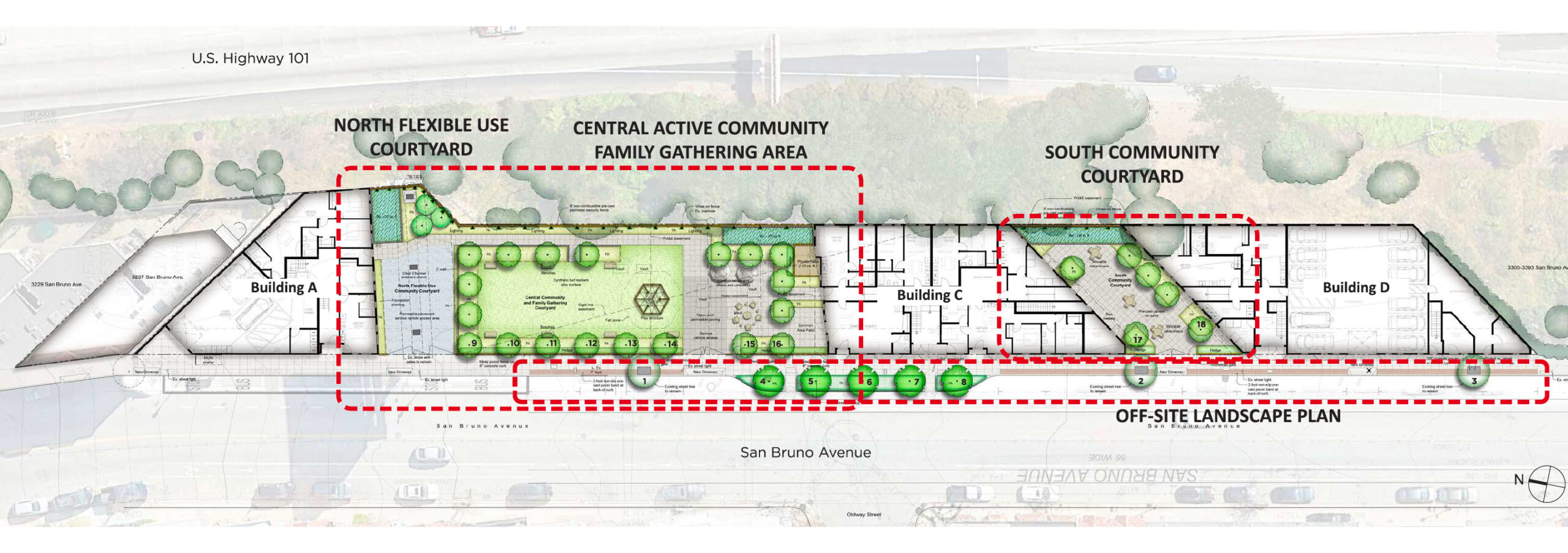 3333 San Bruno Avenue, illustration by Smith & Smith Landscape Architects