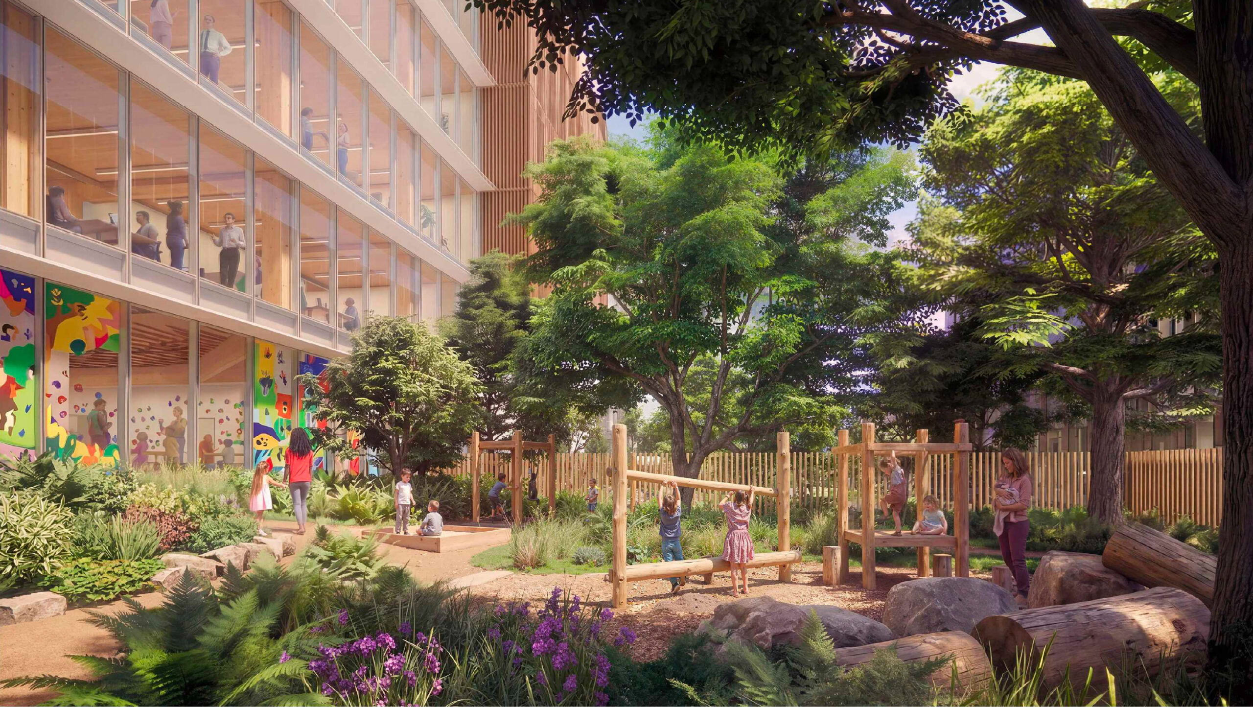 345 Middlefield Road children's playground, rendering by Gensler