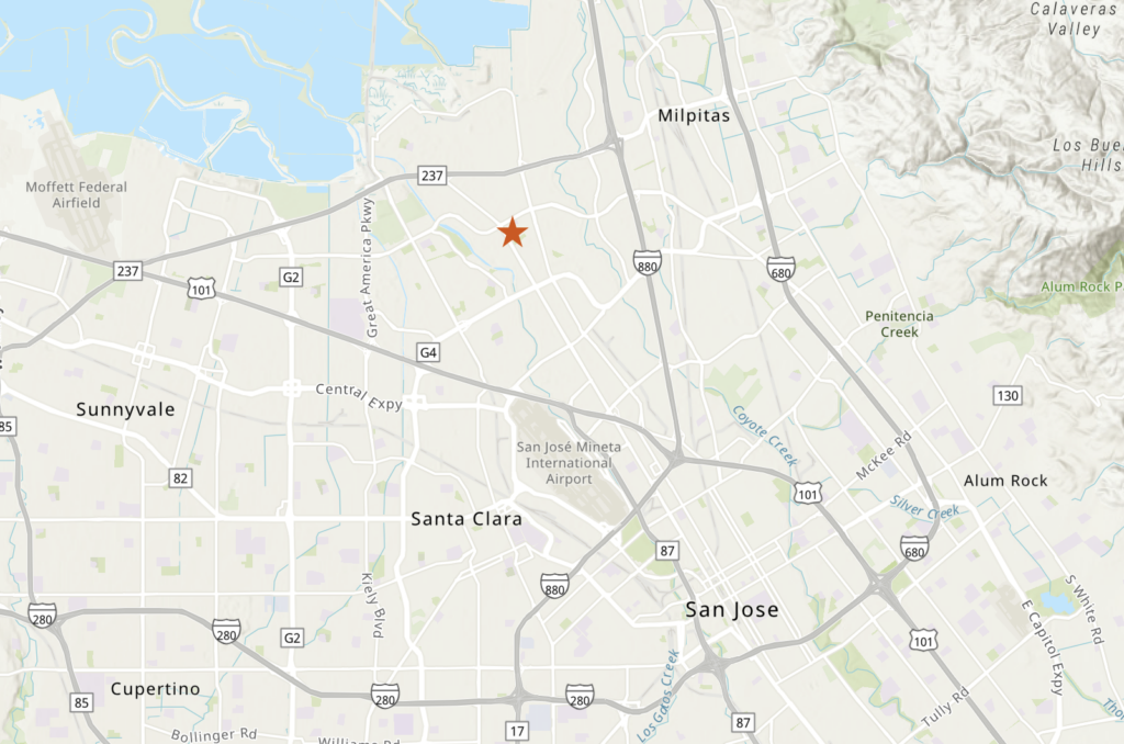 3550 N First Street Site Location, image via ArcGIS Online