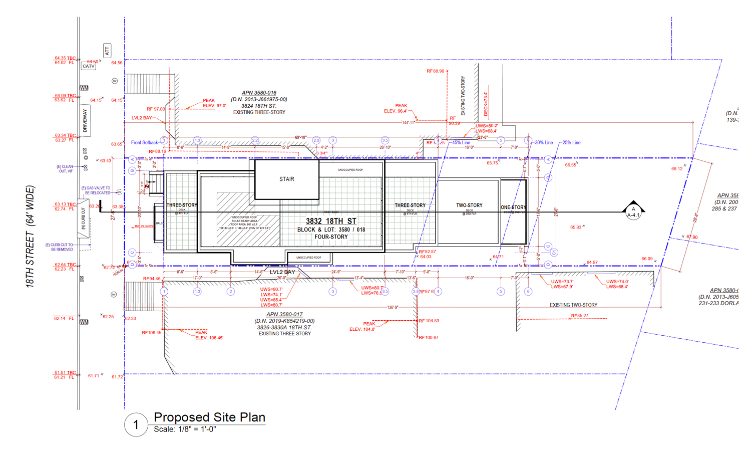 3832 18th Street, site plan by RKD Consulting