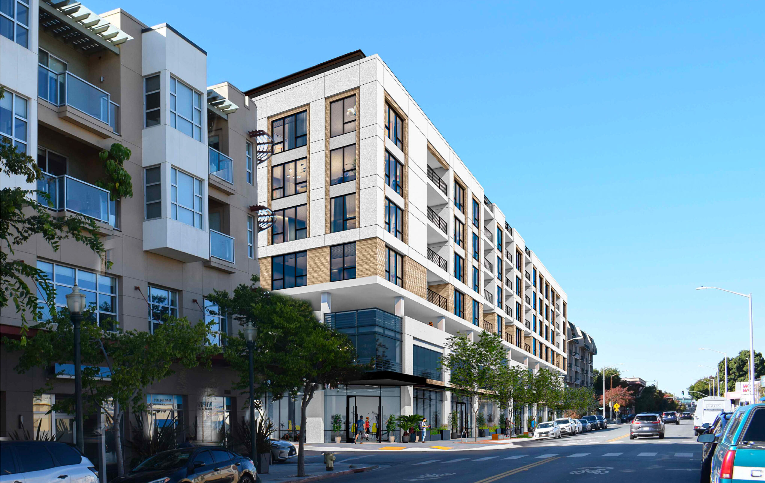 616 South B Street pedestrian view, rendering by ARC TEC