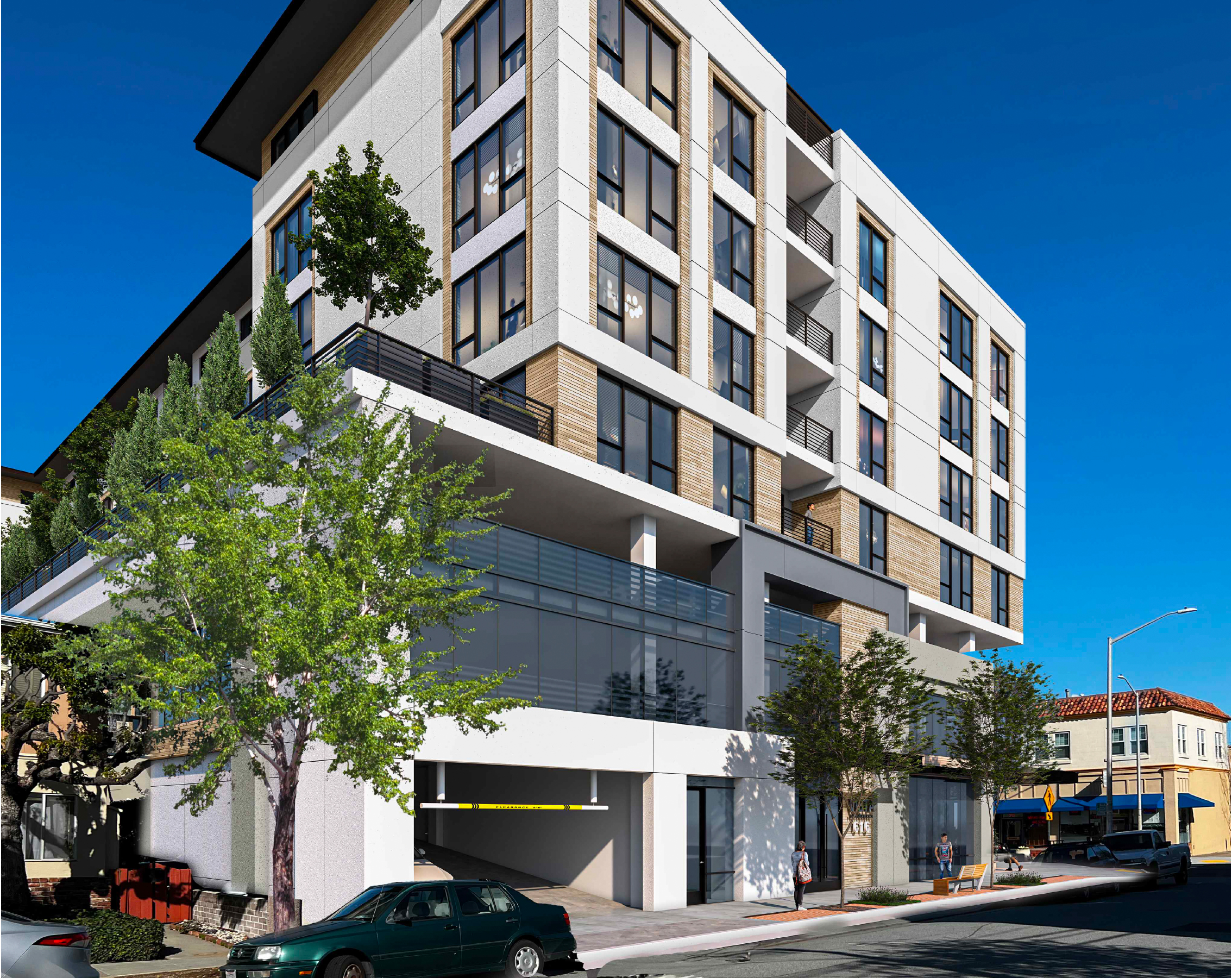 616 South B Street view of the garage entrance, rendering by ARC TEC