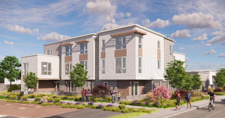 Laurel Landing establishing view, rendering by TCA Architects