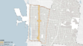Map of San Pablo Avenue Specific Plan within the City of Berkeley, image via City of Berkeley