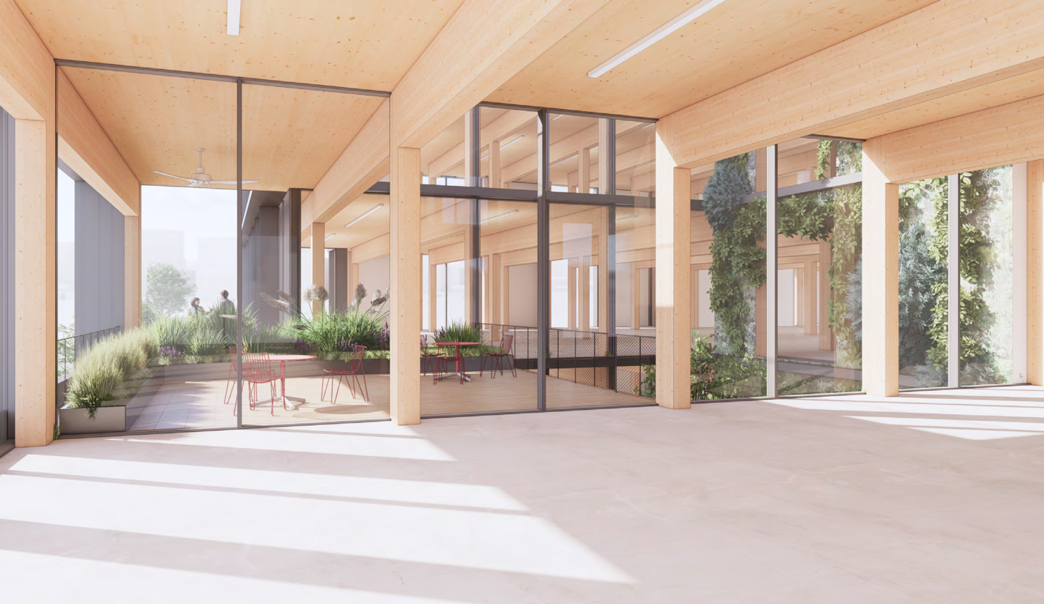1430 Chapin Avenue interiors, rendering by Lever Architecture