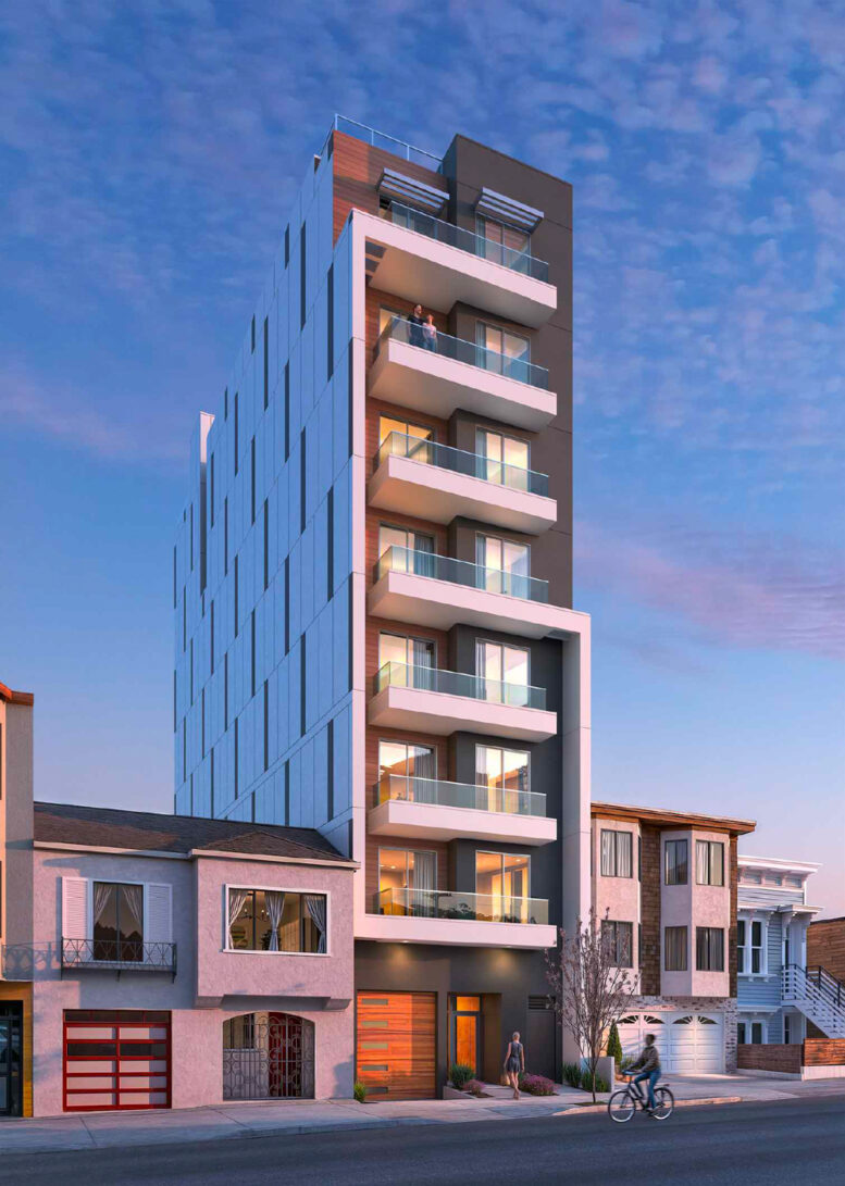 230 Anza Street, rendering by C.M. Wong Architecture