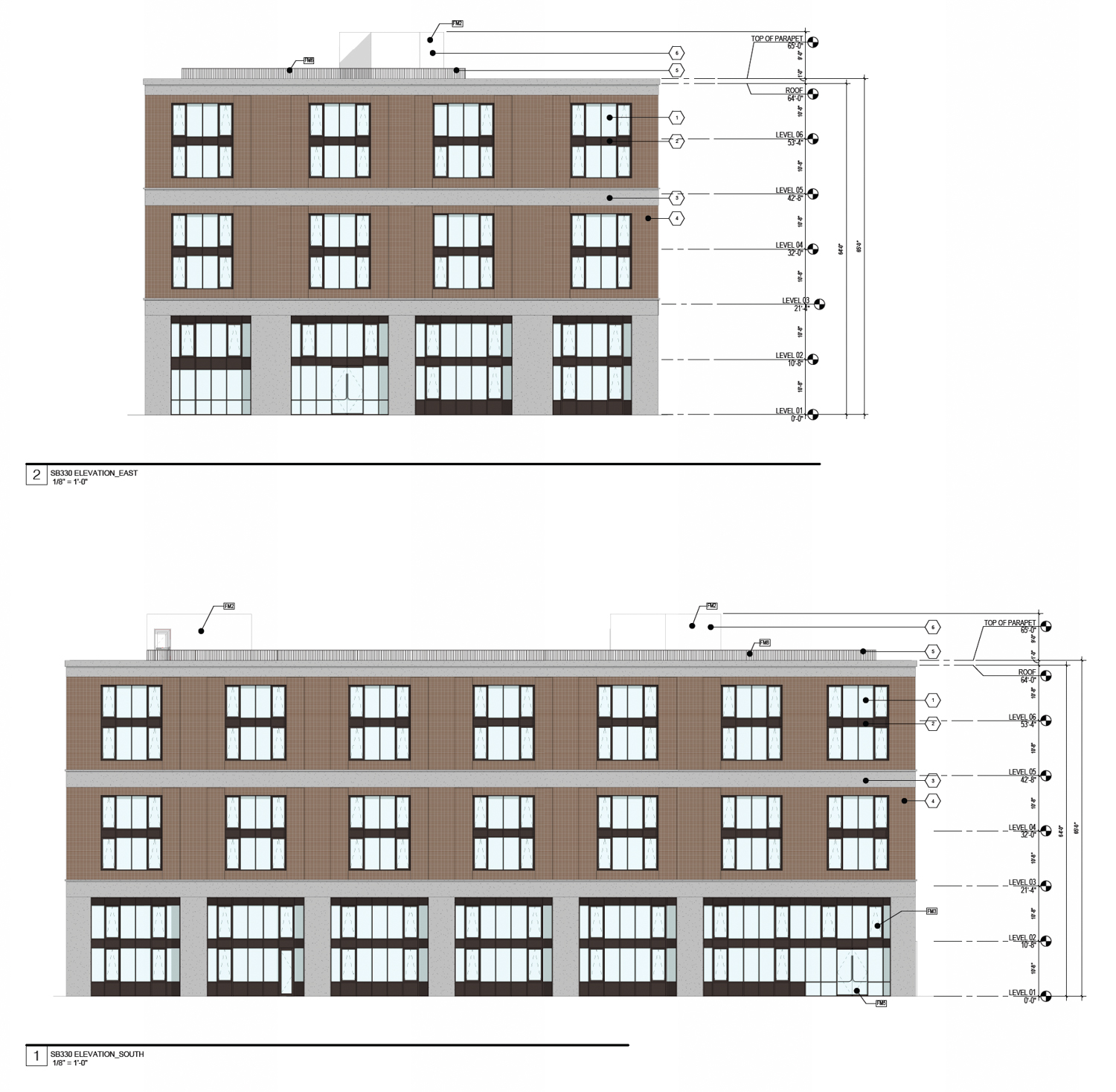 2455 El Camino Real facade elevations, illustration by OTJ Architects