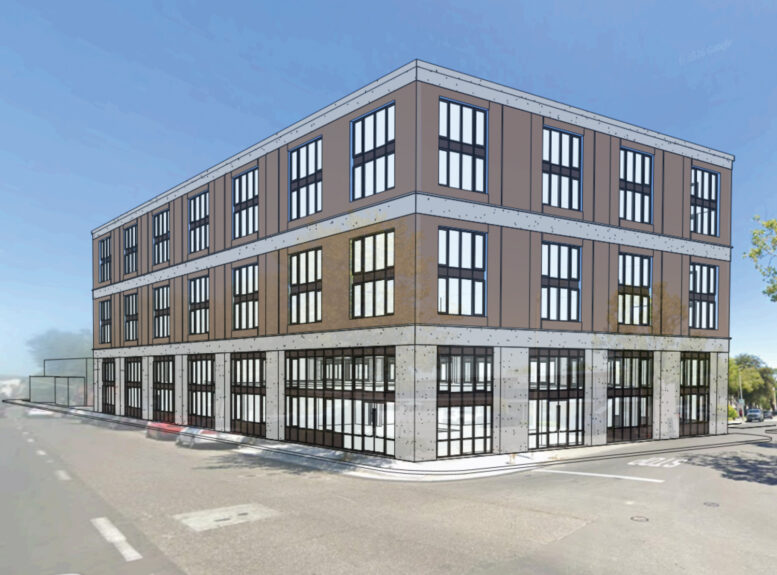 2455 El Camino Real, rendering by OTJ Architects
