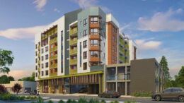 2555 Flores Street establishing view, rendering by DNA Design and Architecture