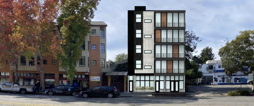 2614 Telegraph Avenue Telegraph Avenue Facade, image via Gunkle Architechture