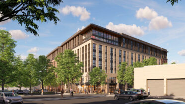 2700 Shattuck Avenue establishing view, rendering by SDT Architects