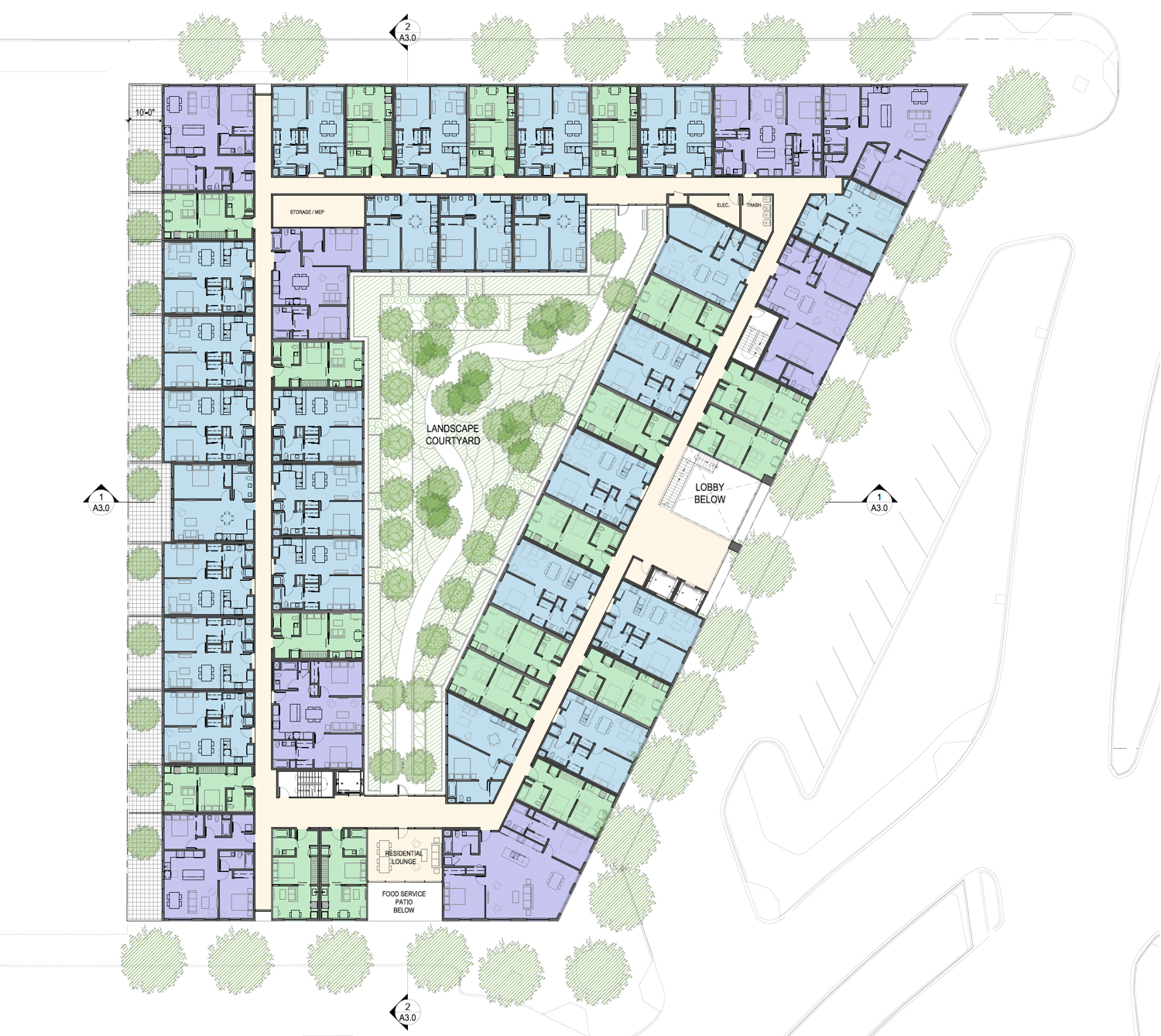 2700 Shattuck Avenue floor plan, illustration by SDT Architects