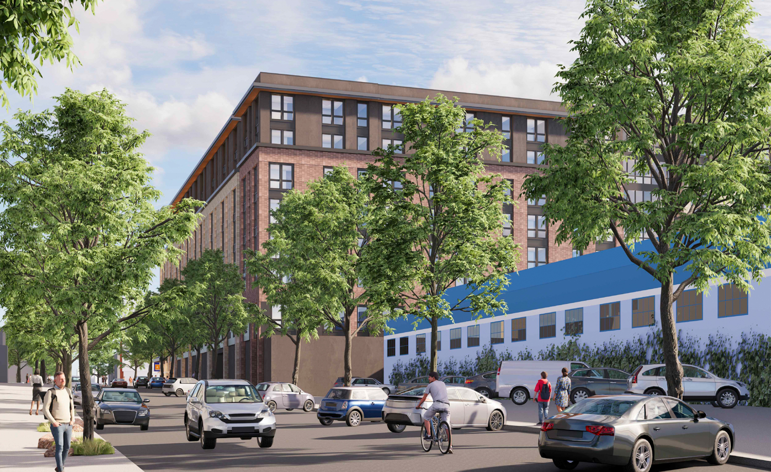 2700 Shattuck Avenue seen from Derby Street, rendering by SDT Architects