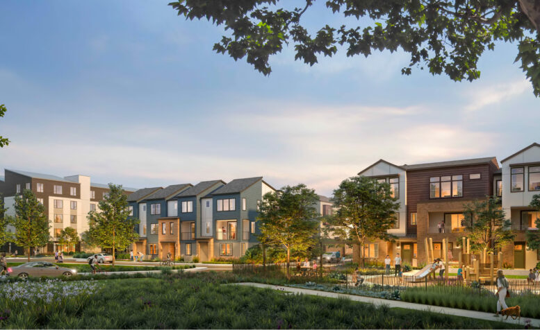 3180 Crow Canyon Place central open park, rendering by KTGY Group