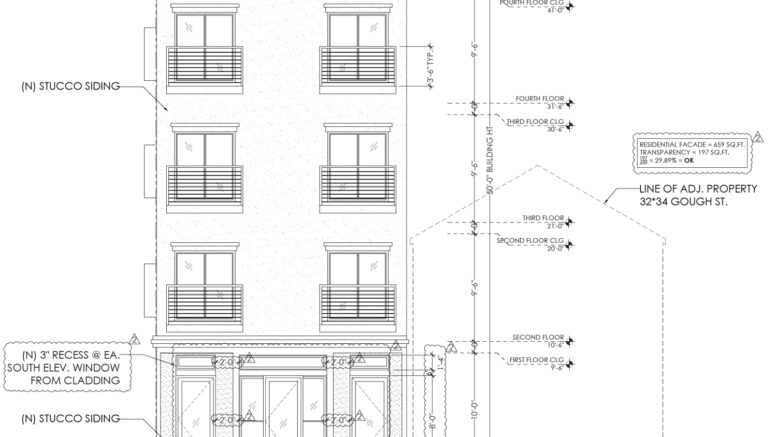 36 Gough Street proposed elevation, illustration by Architects SF