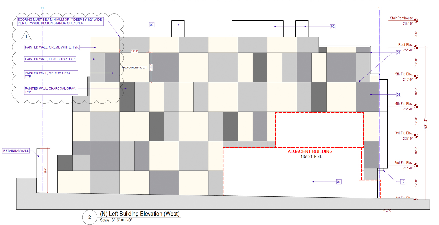 4148 24th Street side walls, illustration by RKD Consulting