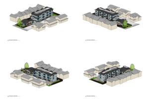 434 Crescent Avenue directional views, axonometric illustration courtesy GKW Architects