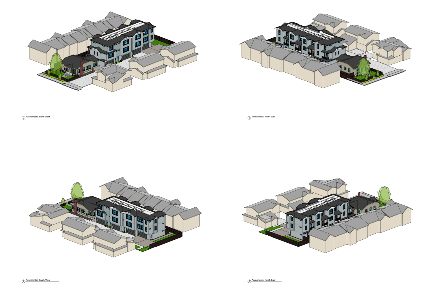 434 Crescent Avenue directional views, axonometric illustration courtesy GKW Architects