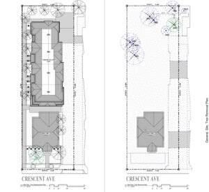 434 Crescent Avenue site plan, illustration courtesy GKW Architects