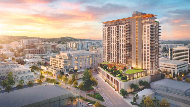 910 Marshall Street aerial view, rendering by HGA