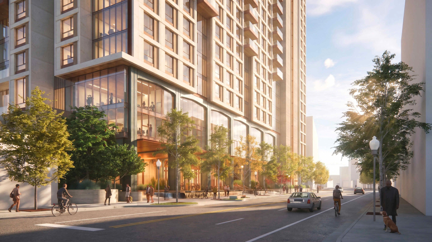 910 Marshall Street morning view, rendering by HGA