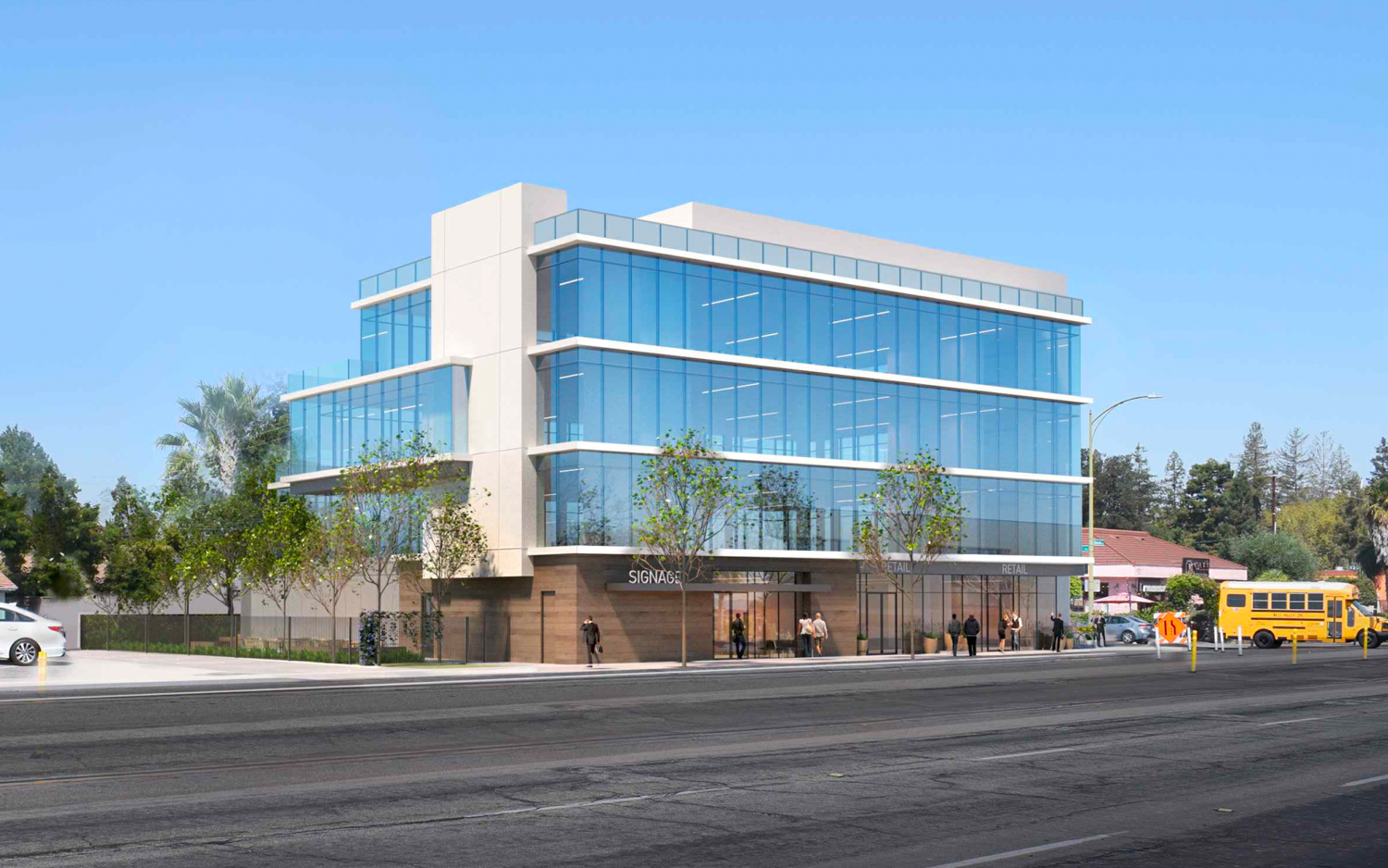 945 South Bascom Avenue pedestrian view, rendering by Arc Tec