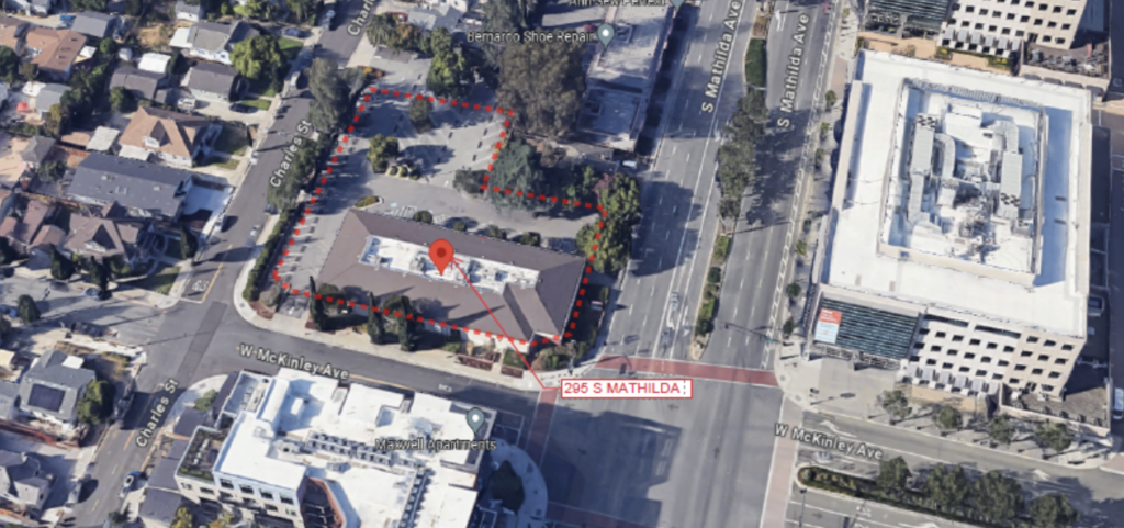 295 South Mathilda Avenue Site Overview, image via MidPen Housing