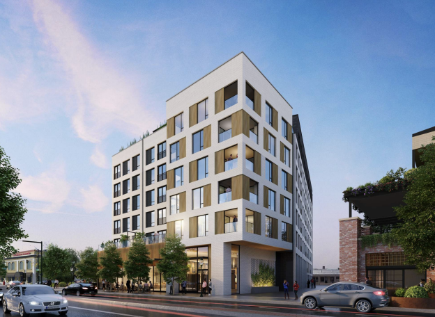 1532 Mount Diablo Bouldevard Corner Rendering, image by Perry Architects