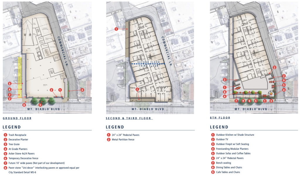 1532 Mount Diablo Bouldevard Multi-Story Floorplans, image by Perry Architects
