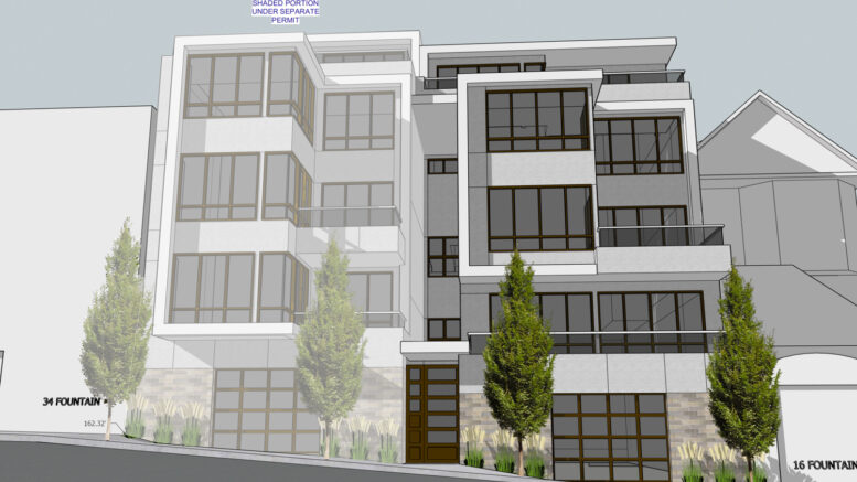 20 Fountain Street (right) and 22 Fountain Street (left), rendering by E.E. Weiss Architects