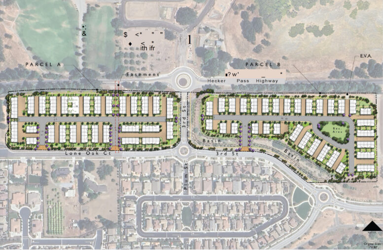 2480-2740 Hecker Pass residential house style elevations, illustration by Ripley Designs