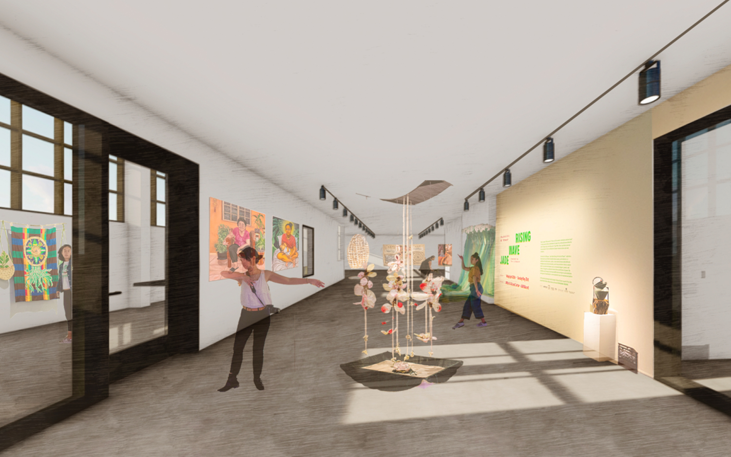 262 7th Street interior gallery, rendering by Pyatok Architects