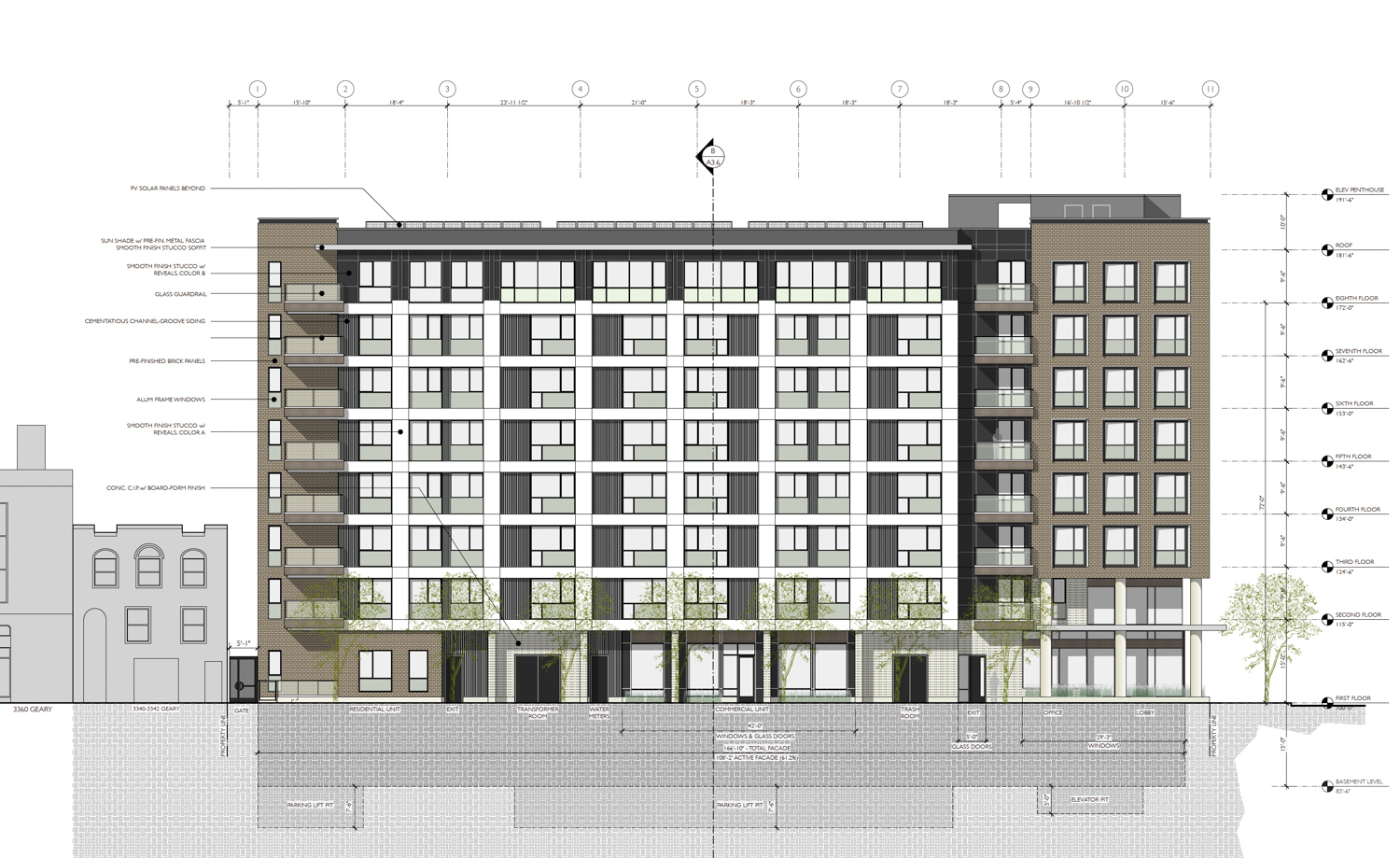 3300 Geary Boulevard, illustration by Elevation Architects