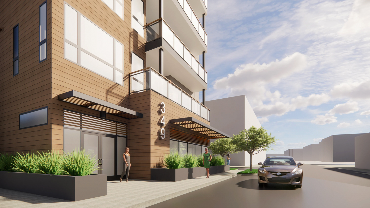 349 1st Street lobby, illustration courtesy City of Los Altos